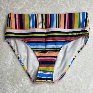 Catalina Swimwear High Waist Striped Bikini Bottom Size 1X